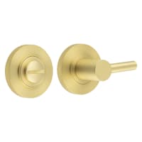 Burlington by Frelan Easy Turn & Release with Knurled Rose - 50mm Diameter - Satin Brass