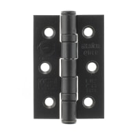 Atlantic Twin Ball Bearing Grade 7 Butt Fire Door Hinge - 76 x 51 x 2mm - Matt Black - Pair