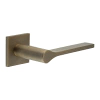 CRES by Frelan Antique Brass Fixed Dead Door Handles on Square rose - CR-105 Range