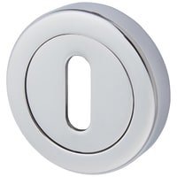 Hampstead Escutcheon - 48mm Diameter - Keyhole - Polished Chrome