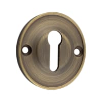 Burlington by Frelan Escutcheon - 40mm Diameter - Keyhole - Antique Brass
