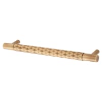 Alexander & Wilks Diamond Cut 14mm T-Bar Cabinet Pull Handle - 160mm Centres - Antique Brass
