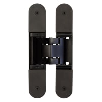 Ghost 3D Fire Rated Concealed FD60 Door Hinge - 160 x 30mm - Black
