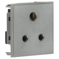 Knightsbridge 5A 1 Gang Unswitched Round Pin Socket - Grey