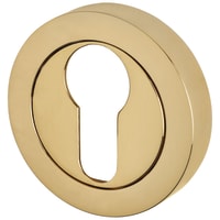 Jedo Escutcheon - 50mm Diameter - Euro - PVD Brass