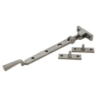 Olde Forge Square Casement Window Stay - 8 Inch/200mm - Polished Iron