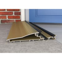 Exitex Mobility Threshold with Long Ramp - 2000mm Length - Inward Opening Doors - Gold Anodised