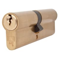 Touchpoint 5 Pin 100mm Euro Double Cylinder - 45 + 55mm - Polished Brass - Keyed to Differ