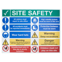 Altro Site Safety Notice All Visitors Must Sign - 800 x 600mm - Rigid Plastic