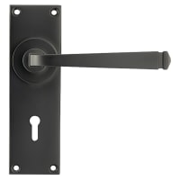 From The Anvil Aged Bronze Keyhole Door Handles - Avon Range - 152 x 48mm