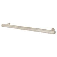 Alexander & Wilks Crispin 15mm Knurled T-Bar Cabinet Pull Handle - 224mm Centres - Polished Nickel