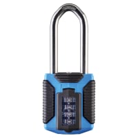 Squire CP50/ATLS/2.5 Marine Grade Combination Long Shackle Padlock - 50mm Body - 63 x 22mm Shackle - Blue