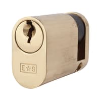 Eurospec 5 Pin 45mm Oval Single Cylinder - 35 + 10mm - Polished Brass - Keyed Alike
