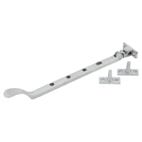 Carlisle Brass Victorian Casement Window Stay - 10 Inch/264mm Length - Satin Chrome