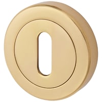 Hampstead Escutcheon - 48mm Diameter - Keyhole - Polished Brass