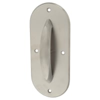 Eclipse Anti-Ligature Pinch Grip Door Pull Handle on Plate - 205 x 90mm - Satin Stainless Steel - Ultra Range