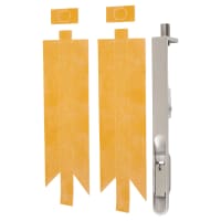Lever Action Flush Bolt - Fire Rated - Radius - 200 x 20mm - Satin Stainless Steel