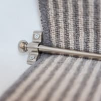 Altro Stair Rod with Round Bulb Finials - 900mm Length - Polished Nickel
