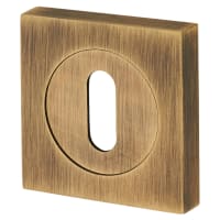 Serozzetta by Carlisle Brass Square Escutcheon - 50 x 50mm - Keyhole - Antique Brass
