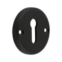 Burlington by Frelan Westbourne Knurled Escutcheon - 40mm Diameter - Keyhole - Black