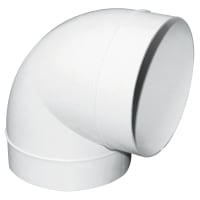 Manrose Plastic 90° Elbow Pipe Connector - 5 Inch/120mm - White