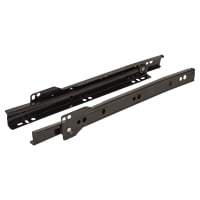 Klug Base Mount Drawer Runner - Single Extension - 500mm Length - 30kg - Black