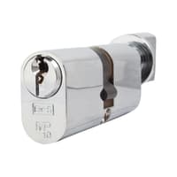 Eurospec 10 Pin 70mm Oval Thumbturn Cylinder - 35mm Turn + 35mm - Pol Chrome - Keyed to Differ