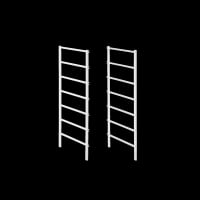 elfa Drawer Basket Tower - Mini 7 Frame Sides - 435 x 740mm - White - Pair