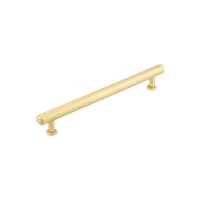 Burlington by Frelan Belgrave 18mm Stepped T-Bar Cabinet Pull Handle - 224mm c/c - Satin Brass