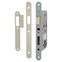 Arrone AR8101 DIN Upright Latch - 88mm Case - 60mm Backset - Radius - Satin Stainless Steel