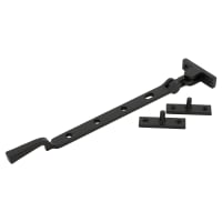 Olde Forge Square Casement Window Stay - 10 Inch/250mm - Smooth Black