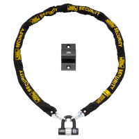 Burg Wachter Ground/Wall Anchor, 2m Chain & U-Lock/Padlock Security Kit - 108 x 55 x 53mm - Black