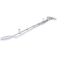 Hampstead Reeded Casement Window Stay - 12 Inch/300mm Length - Soft Satin Chrome