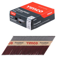 TIMCO FirmaHold First Fix Nail - Plain - 34° Angled - 3.1 x 90mm - Bright Steel - Pack of 2200