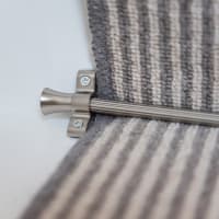 Altro Lines Stair Rod with Fluted Finials - 900mm Length - Satin Nickel