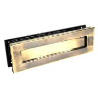 From The Anvil Traditional Letter Plate - 315 x 92mm - Door Thickness 42-72mm - Aged Brass