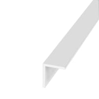 Rothley 1000mm Plastic Angle - Unequal Sided - 25 x 20 x 2mm - White