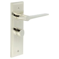 Burlington by Frelan Polished Nickel Fire Rated Bathroom Door Handles - Knightsbridge - Inner 2 - 200 x 55mm