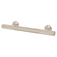 Altro York 12mm Partially Knurled T-Bar Cabinet Pull Handle - 96mm Centres - Satin Nickel
