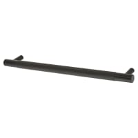Alexander & Wilks Brunel 13mm Knurled T-Bar Cabinet Pull Handle - 192mm Centres - Matt Black