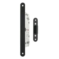 Atlantic Polaris Bolt Through Magnetic Bathroom Lock - 132mm Case - 60mm Backset - Matt Black