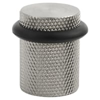 Hampstead Knurled Floor Door Stop - 22 x 30mm - Satin Stainless Steel