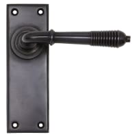 From The Anvil Aged Bronze Reeded Latch Door Handles - 152 x 50mm