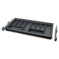 Blum MERIVOBOX BLUMOTION M Height Soft Close Drawer & Cutlery Tray - (H) 91 x (D) 450 x (W) 952mm - Orion Grey