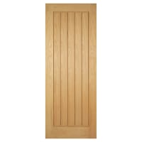 LPD Mexicano 5 Panel Unfinished Solid Internal FD30 Fire Door - 2040 x 826 x 44mm - Oak