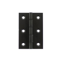 Atlantic Washered Butt Hinge - 76 x 50 x 2mm - Matt Black - Pair