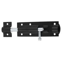 Traditional Tower Gate Bolt - Straight - 100mm Length - Black Japanned
