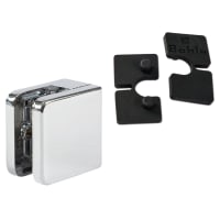 Bohle Square Balustrade Clamps & Inserts - 10mm Glass - 45mm x 45mm - Polished Chrome - Pack of 4