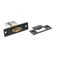 Atlantic Heavy Duty Adjustable Roller Catch - 22 x 76mm Faceplate - Matt Black