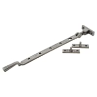 Olde Forge Square Casement Window Stay - 12 Inch/300mm - Polished Iron